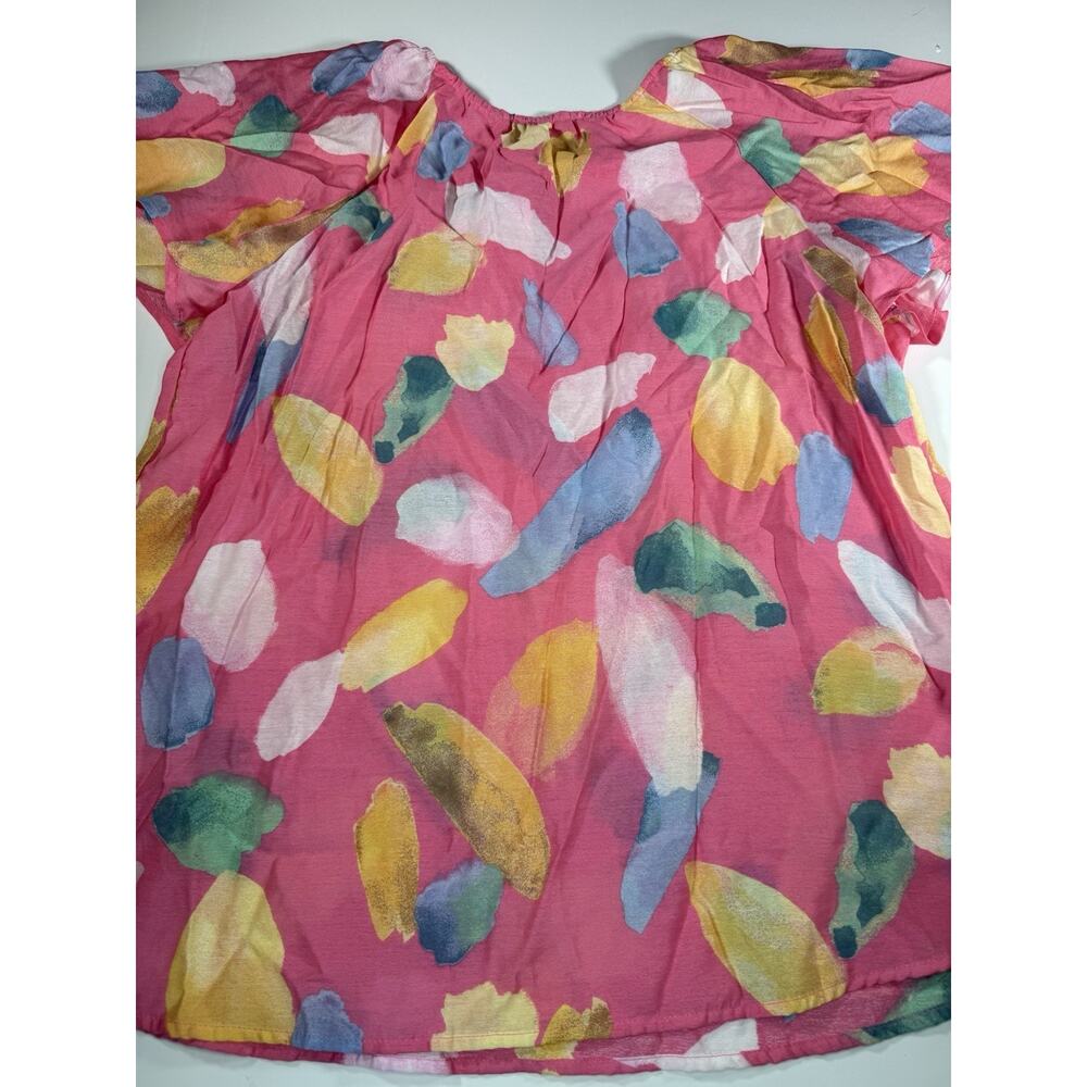Perch By Blu Pepper Pink Shirt Top Blouse Women's 1XL Colorful - Picture 6 of 7